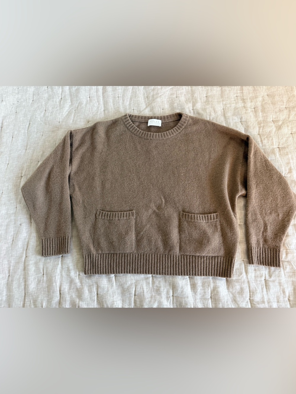 Poles Maison Montagut Cashmere Blend Sweater in Brown Size Medium